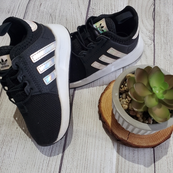 adidas Other - Adidas Size 6 Infant Toddler Shoes Sneakers Black Shoes White